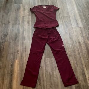 Skechers burgundy/wine yoga scrubs